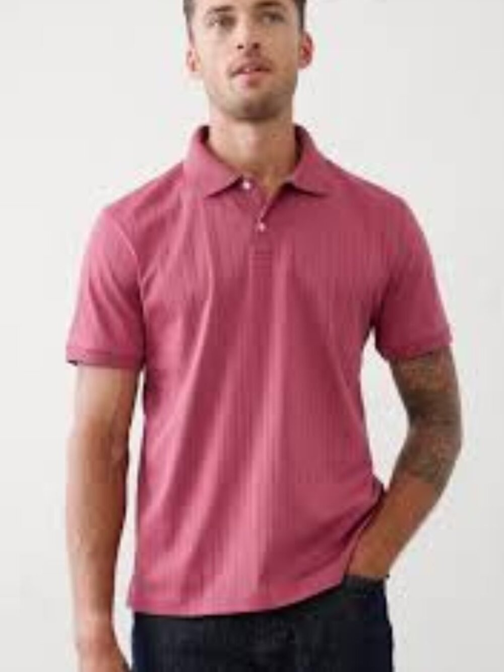 Banana Republic Berry Parfait Standard-Fit Luxe Touch Polo/NWT/L
